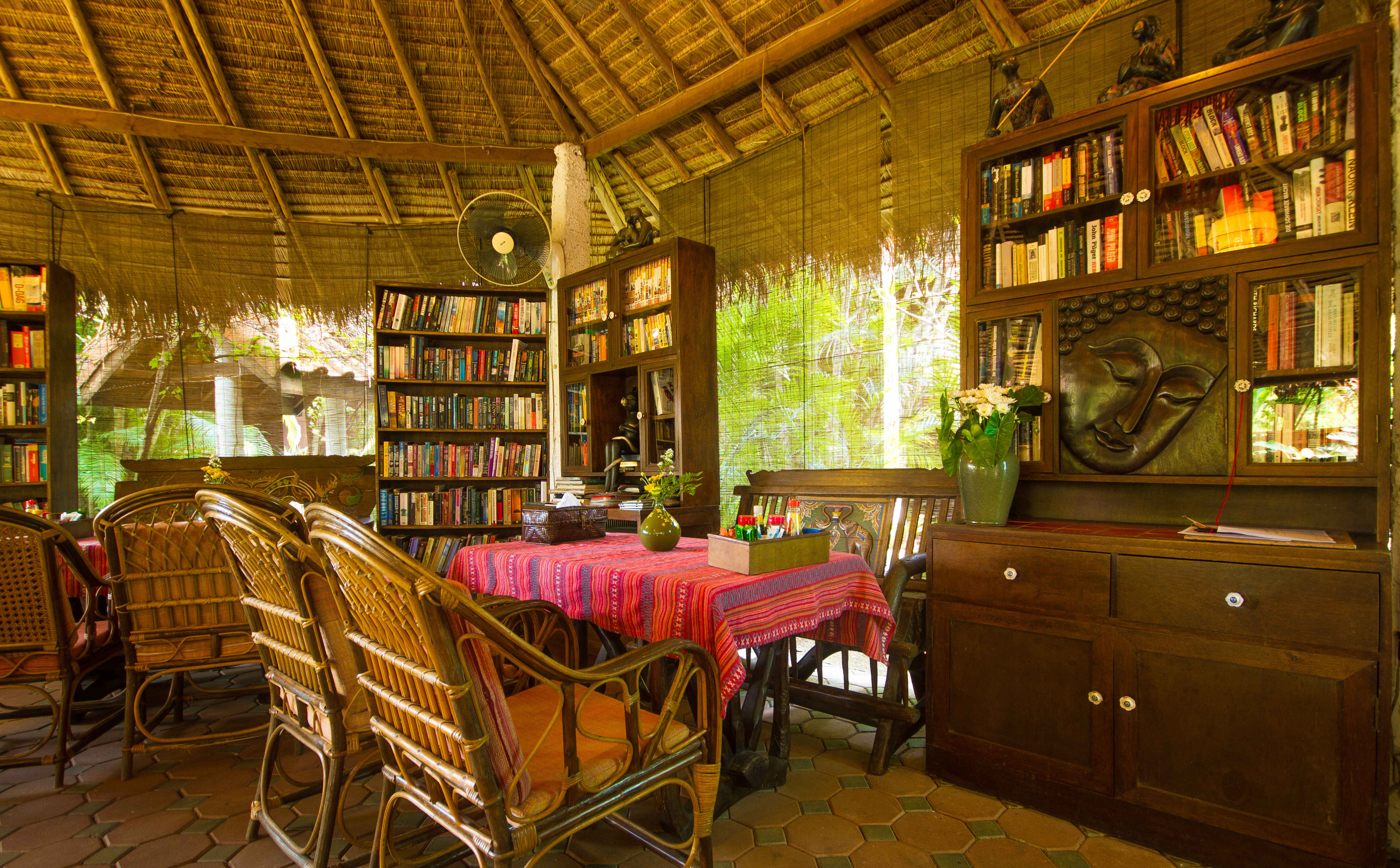 Our library in our Sala